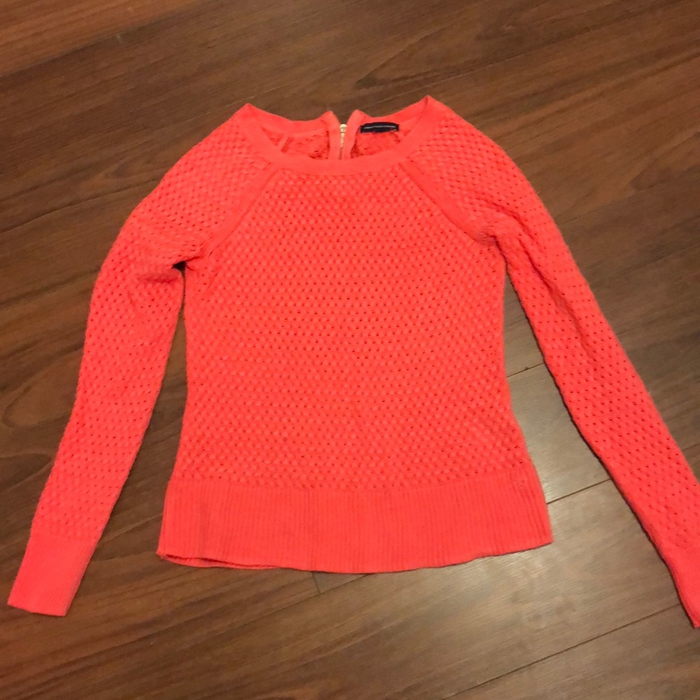 AE hot pink cableknit